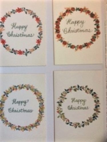 Dorothy, Christmas cards, caligraphy & watercolour_.